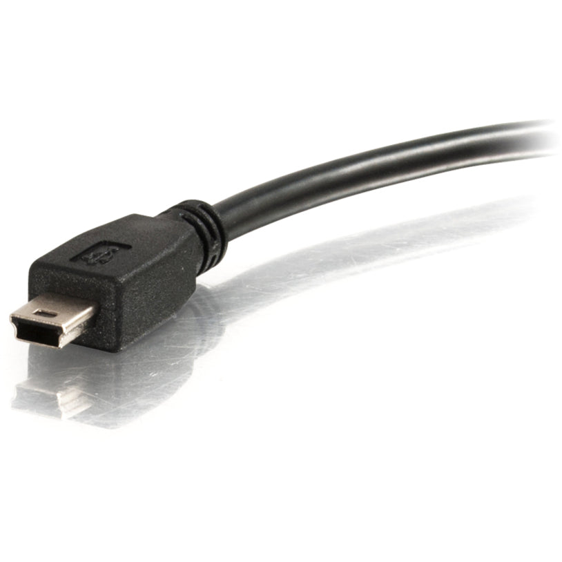Alternate-Image2 Image for C2G 2m (6.6ft) USB 2.0 Cable - USB Cable - USB-A Male to USB Mini-B Male - Black