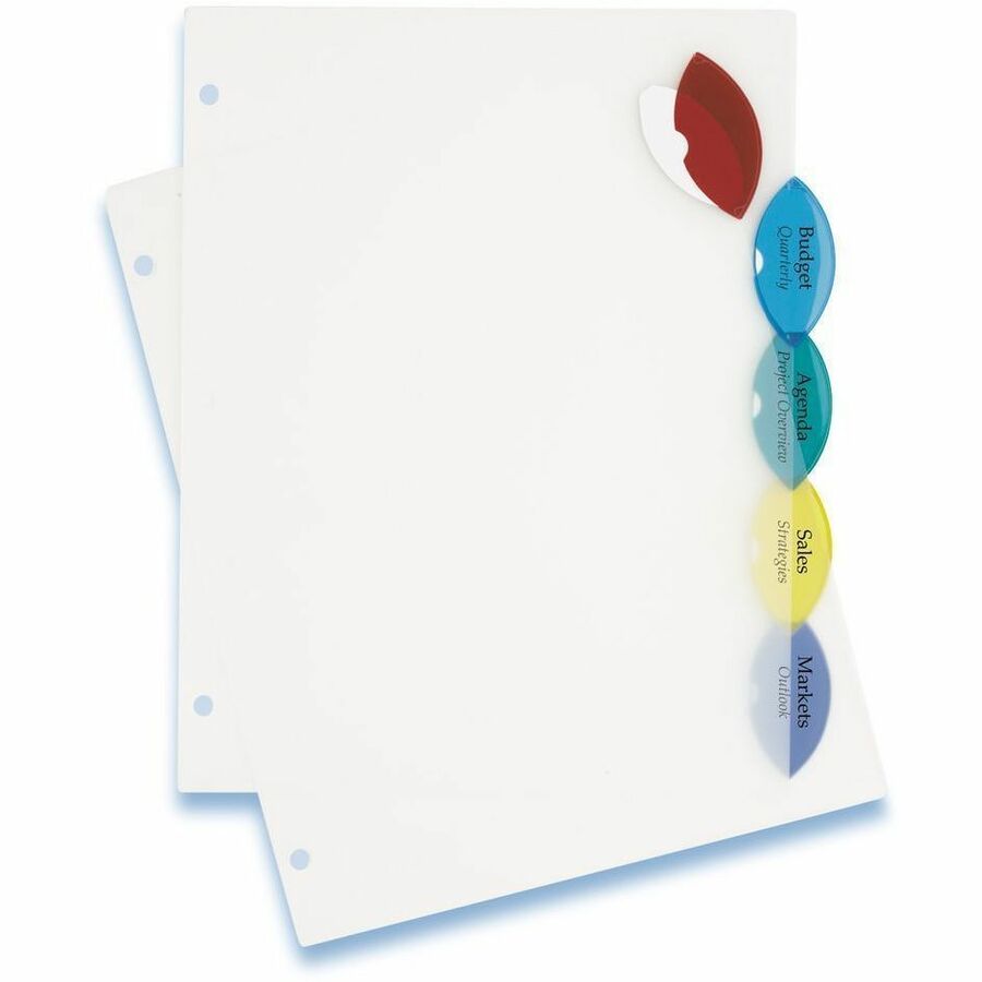 Avery Insertable Style Edge™Plastic Dividers for Laser and Inkjet Printers, 5 tabs - 11200