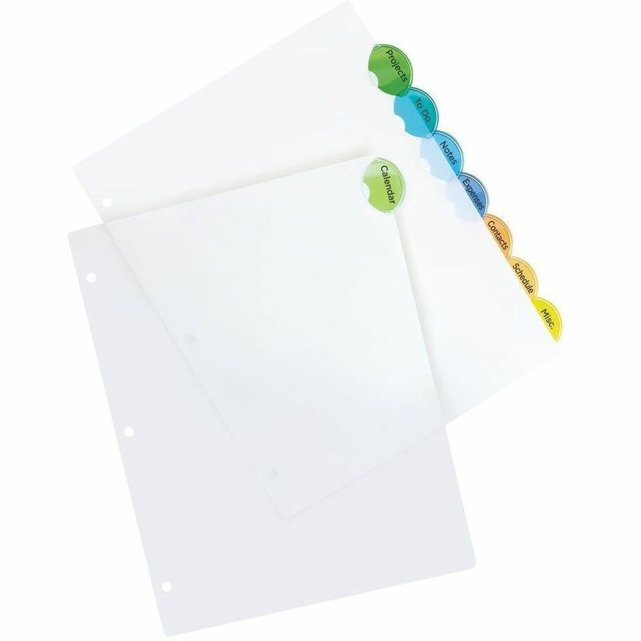Avery Insertable Style Edge™Plastic Dividers for Laser and Inkjet Printers, 8 tabs - 11201