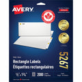 Avery White Rectangle Labels with Sure Feed™ Technology Easy Peel&reg;, 1-3/4" x 1/2, Permanent Adhesive, for Laser and Inkjet Printers