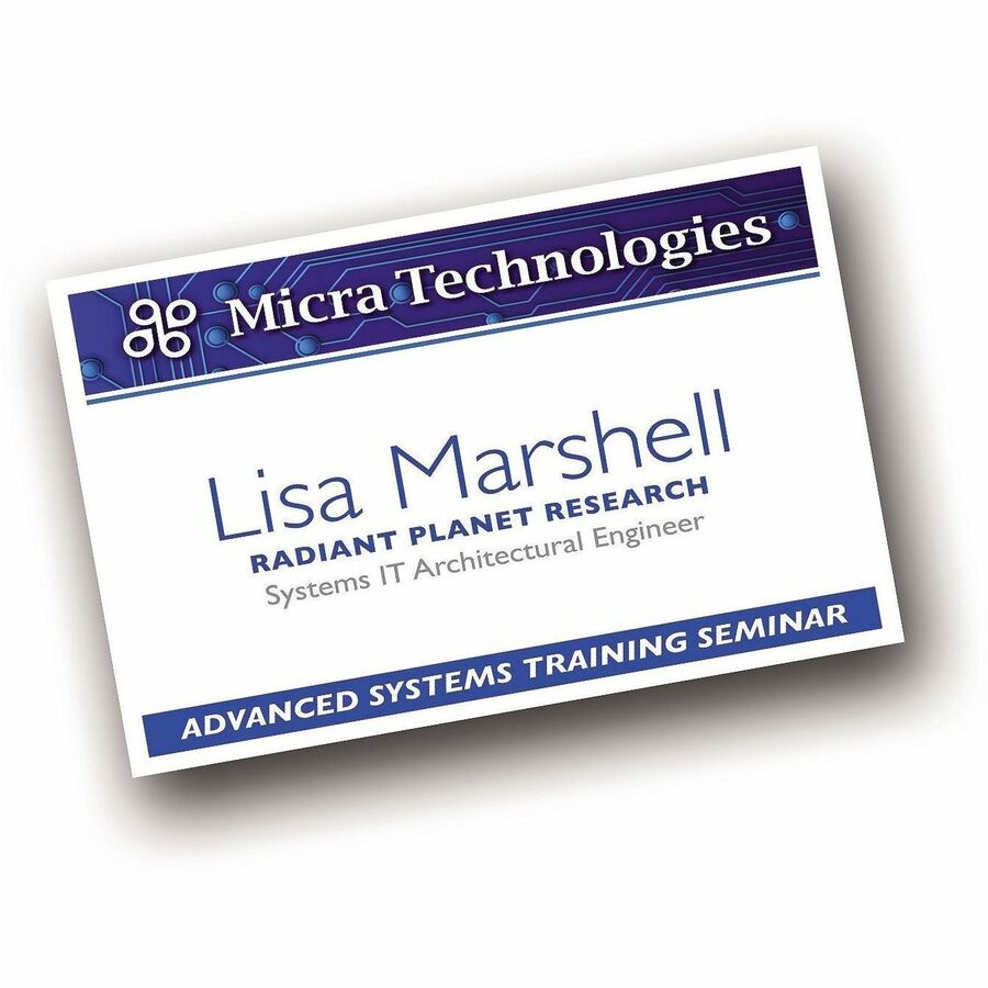 Avery Name Badge Inserts for Laser and Inkjet Printers, 2-1/4" x 3-1/2" - 05390