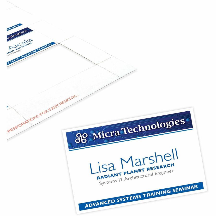Avery Name Badge Inserts for Laser and Inkjet Printers, 2-1/4" x 3-1/2" - 05390