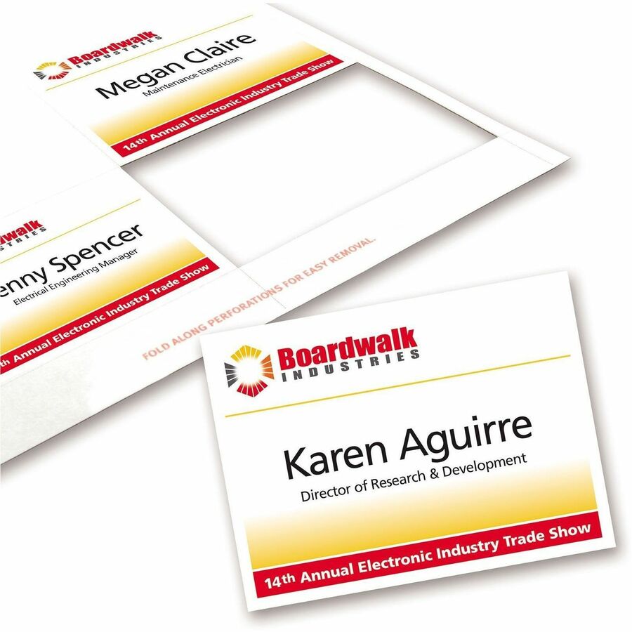 Avery Name Badge Inserts for Laser and Inkjet Printers, 3" x 4" - 05392
