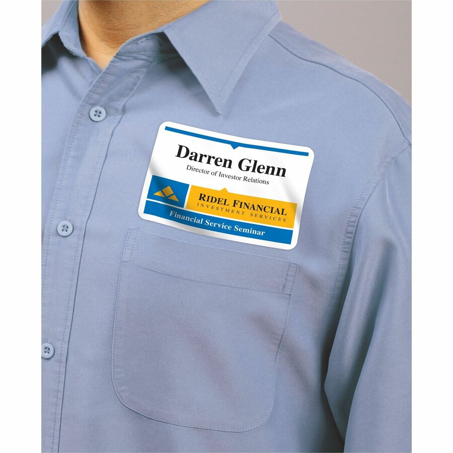 Avery Flexible Name Badges for Laser and Inkjet Printers, 3-3/8" x 2 1/3" - 05395