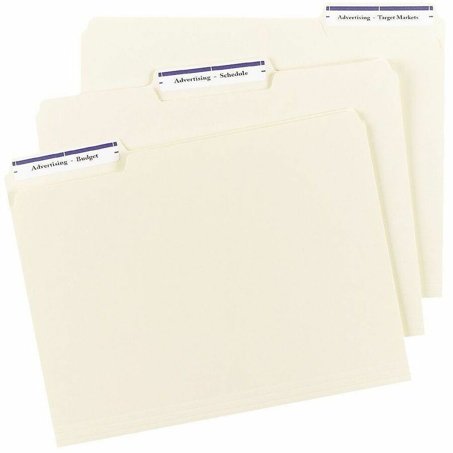 Avery Blue Filing Labels with TrueBlock™ Technology for Laser and Inkjet Printers, 2/3" x 3-7/16" - 05766