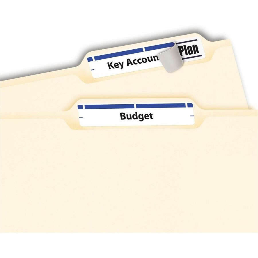 Avery Blue Filing Labels with TrueBlock™ Technology for Laser and Inkjet Printers, 2/3" x 3-7/16" - 05766