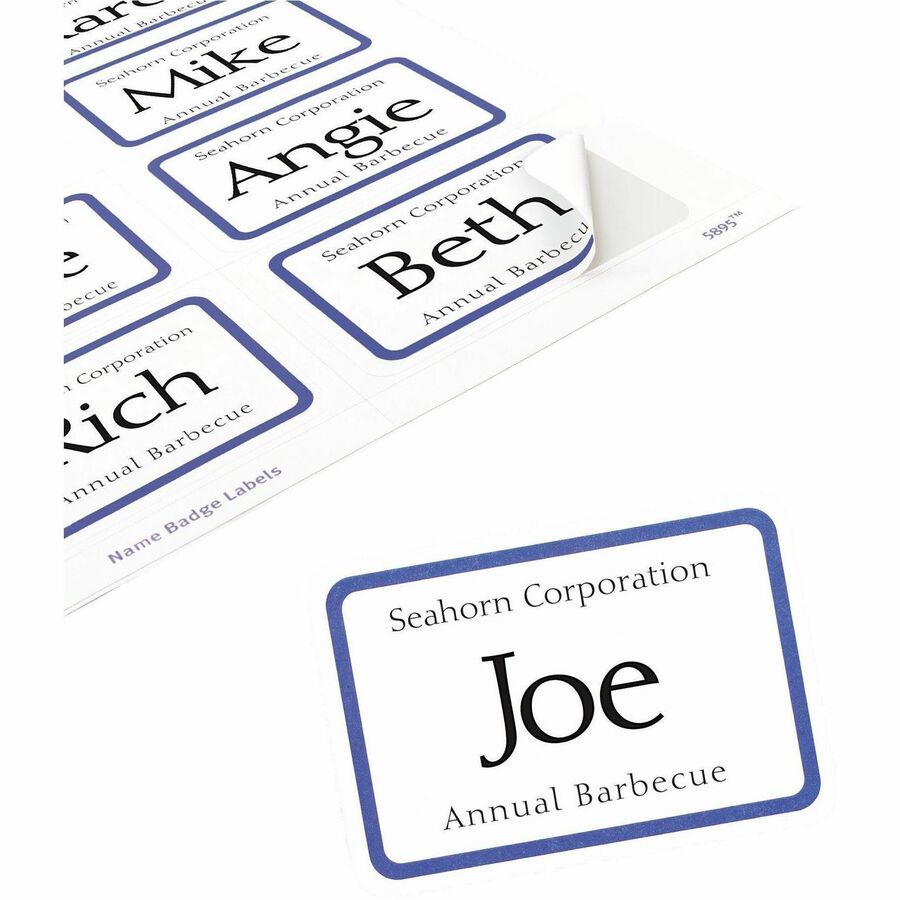 Flexible Name Badges for Laser and Inkjet Printers, 3-3/8" x 2 1/3" - 05895