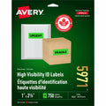 Avery High Visibility Labels for Laser and Inkjet Printers, 1" x 2-5/8"