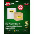 Avery High Visibility Neon ID Labels for Laser and Inkjet Printers, 1" x 2-5/8"