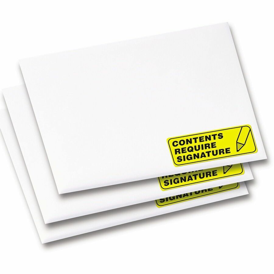 Avery High Visibility Neon ID Labels for Laser and Inkjet Printers, 1" x 2-5/8" - 05972