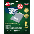 Avery Removable ID Labels for Laser and Inkjet Printers, 2-5/8" x 1"