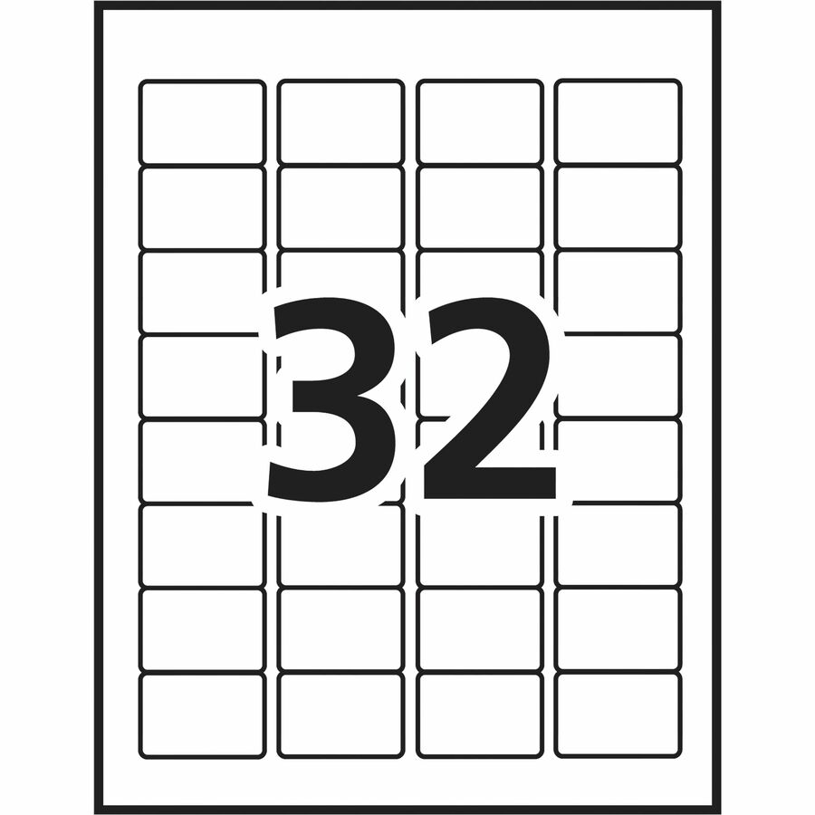 Avery Durable ID Labels with TrueBlock™ Technology for Laser Printers, 1-3/4" x 1-1/4" - 06576