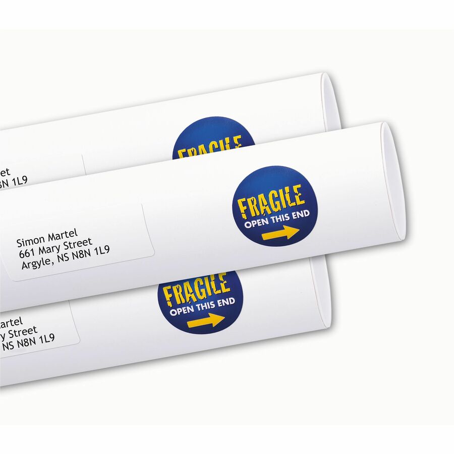 Avery High-Visibility Labels for Laser and Inkjet Printers, 1-1/2" Diameter - 08293