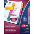 Avery Ready Index&reg; Table of Content Dividers 8 Tabs, for Laser and Inkjet Printers