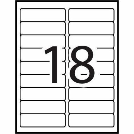 Avery Extra Large White Filing Labels with TrueBlock™ Technology for Laser and Inkjet Printers, 3-7/16" x 15/16" - 35027