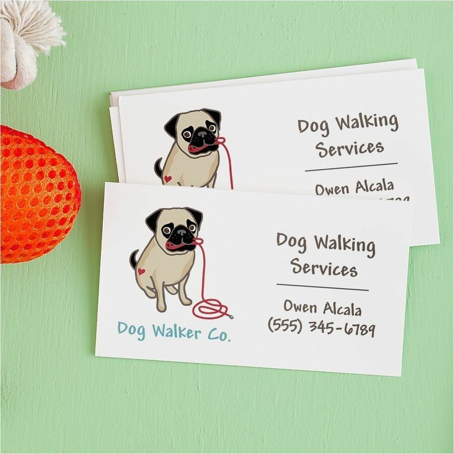 Avery Business Cards with Sure Feed™ Technology Clean Edge, 2" x 3-1/2" , for Laser and Inkjet Printers - 55871