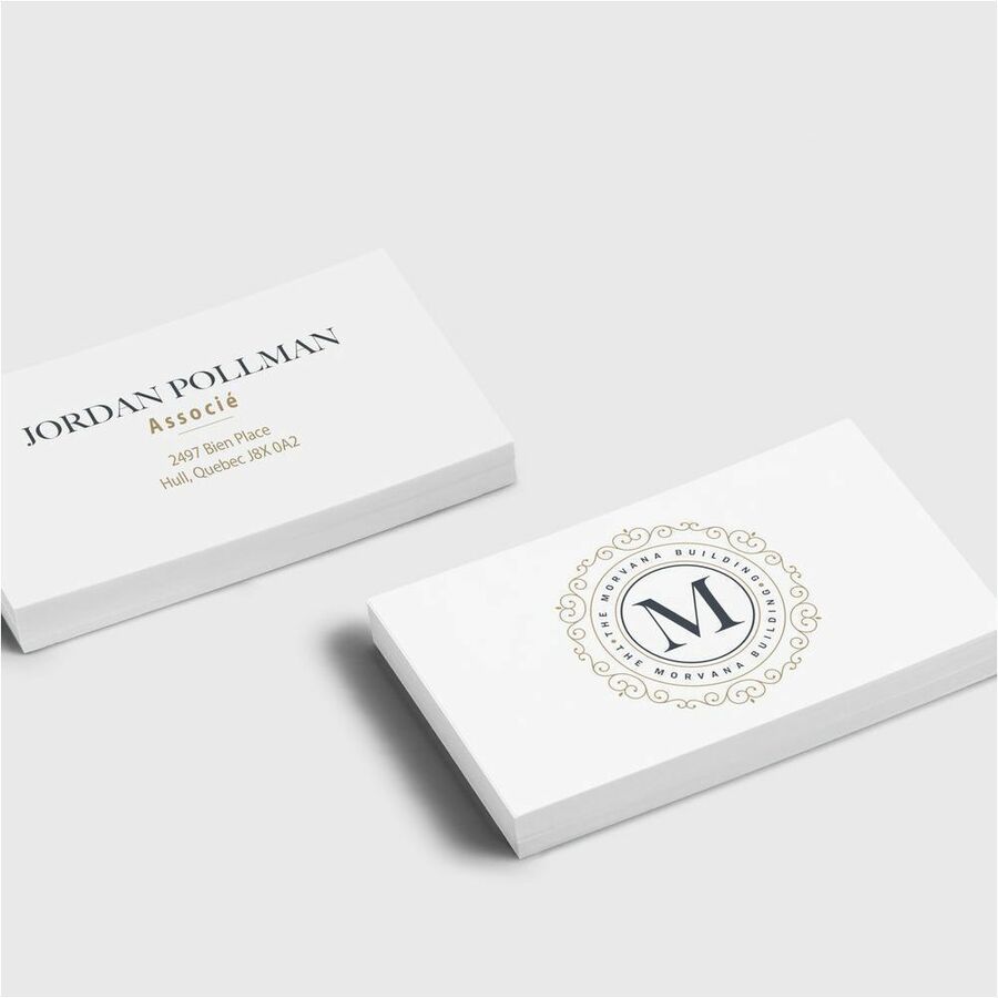 Avery Business Cards with Sure Feed™ Technology Clean Edge, 2" x 3-1/2" , for Laser and Inkjet Printers - 55871