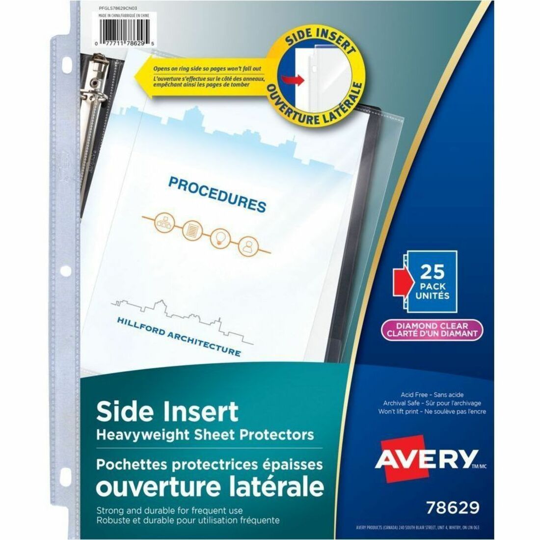 Avery Side Insert Sheet Protectors