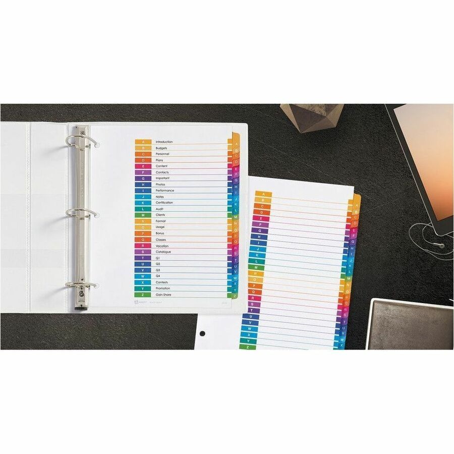 Avery Ready Index&reg; Table of Contents Dividers Tabs A - Z, for Laser and Inkjet Printers - 11125
