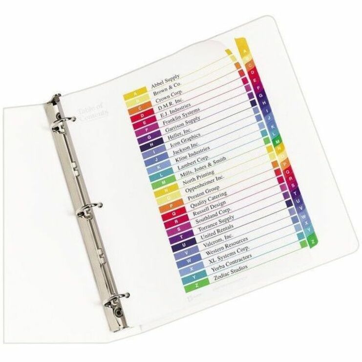 Avery Ready Index&reg; Table of Contents Dividers Tabs A - Z, for Laser and Inkjet Printers - 11125