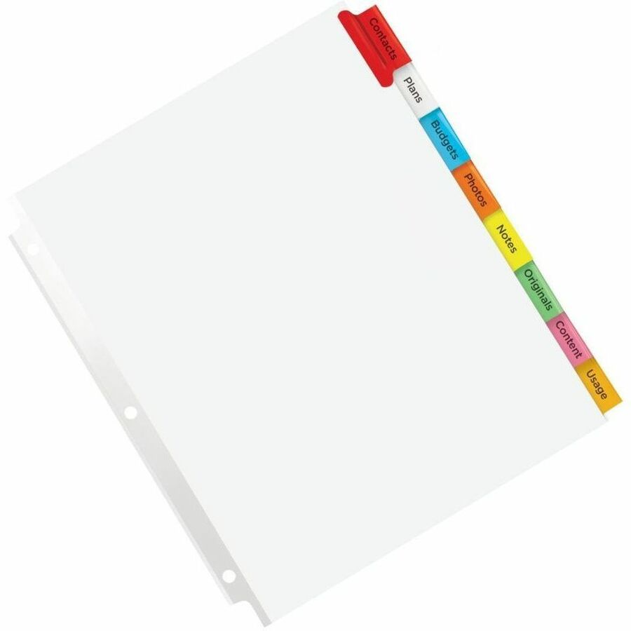 Avery Big Tab™ Insertable Extra Wide Dividers 8 Tabs, for Laser and Inkjet Printers - 11222