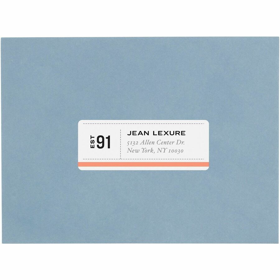 Avery Earth-Friendly White Rectangle Labels 1" x 2-5/8" , Permanent Adhesive, for Laser and Inkjet Printers - 48860