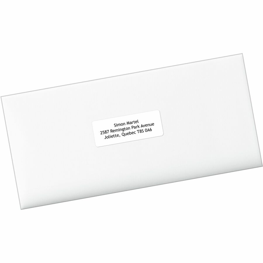 Avery Earth-Friendly White Rectangle Labels 1" x 2-5/8" , Permanent Adhesive, for Laser and Inkjet Printers - 48860