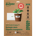 Avery Earth-Friendly White Rectangle Labels 1" x 2-5/8" , Permanent Adhesive, for Laser and Inkjet Printers