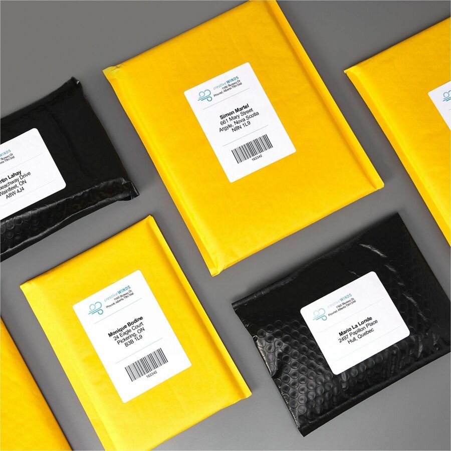Avery White Rectangle Labels with Sure Feed™ Technology TrueBlock&reg;, 3-1/2" x 5" , Permanent Adhesive, for Laser and Inkjet Printers - 08168