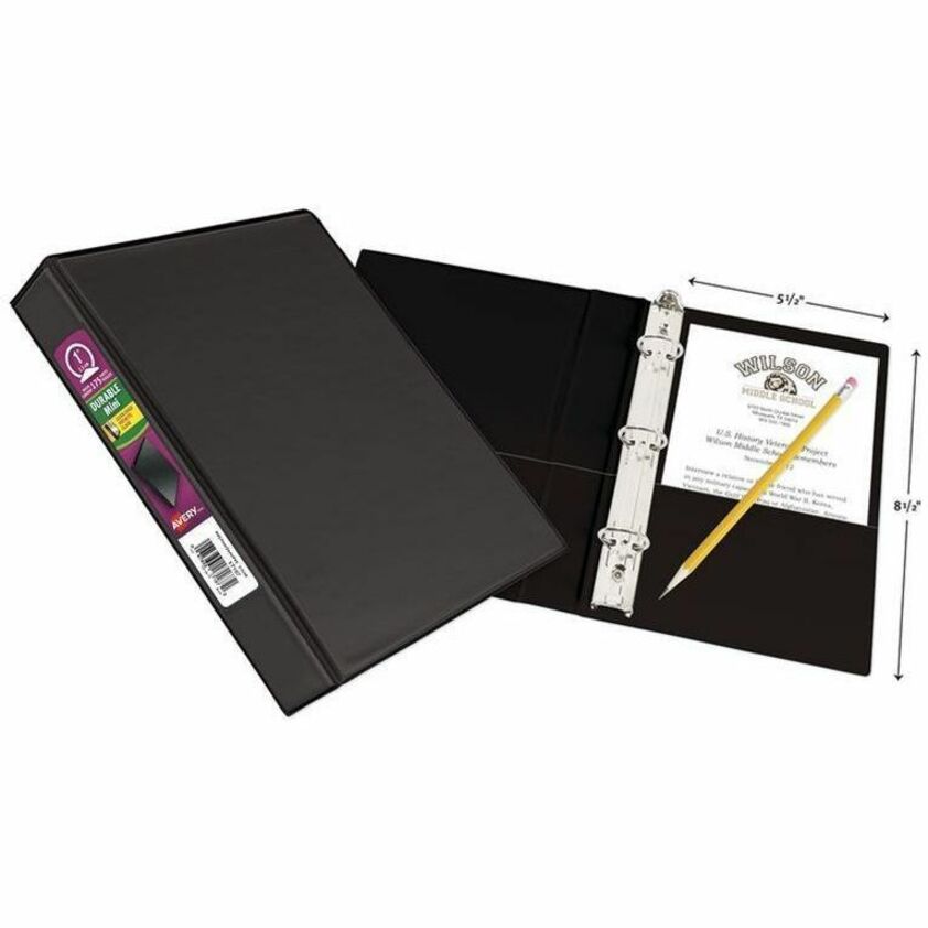Avery Durable View Binder 1" , Round Rings, 5-1/2" x 8-1/2" - 17167