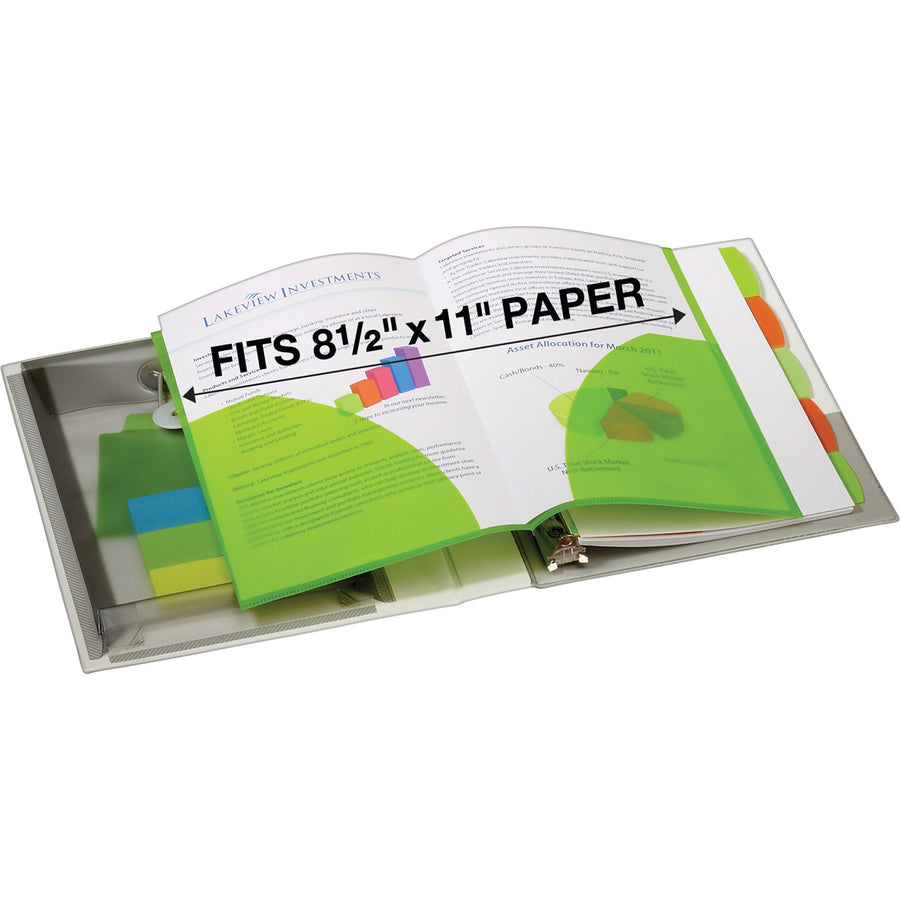 Avery&reg; Small Binder Pockets, Fold-Out, 5 1/2 x 9 1/4, Assorted, Pack of 3 (75308) - 75308