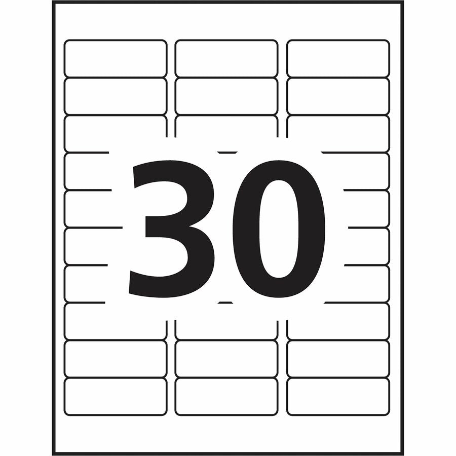 Avery High Visibility Removable ID Labels for Laser and Inkjet Printers, 1" x 2-5/8" - 06476