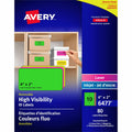 Avery High Visibility Removable ID Labels for Laser and Inkjet Printers, 4" x 2"