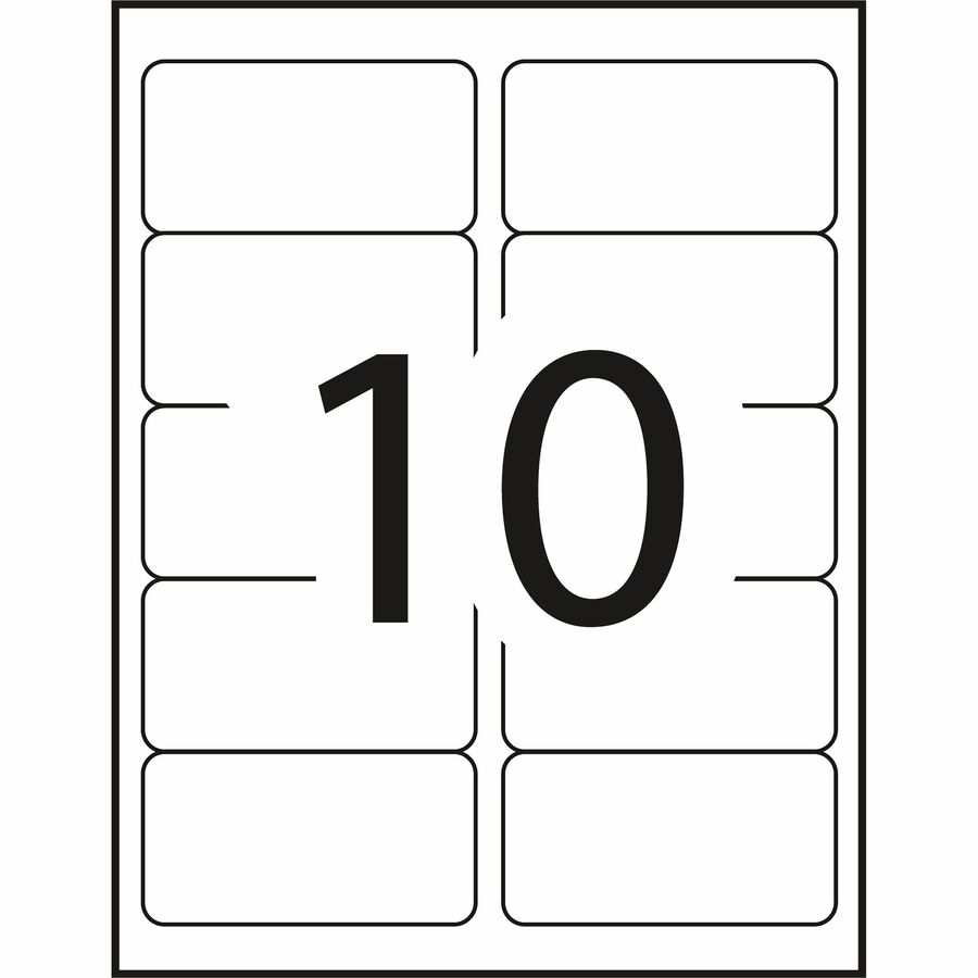 Avery High Visibility Removable ID Labels for Laser and Inkjet Printers, 4" x 2" - 06477
