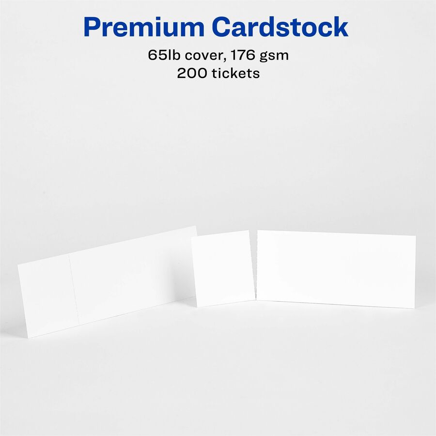 Avery Event Tickets with Tear-Away Stubs for Laser and Inkjet Printers, 1-3/4" x 5-1/2" - 16154