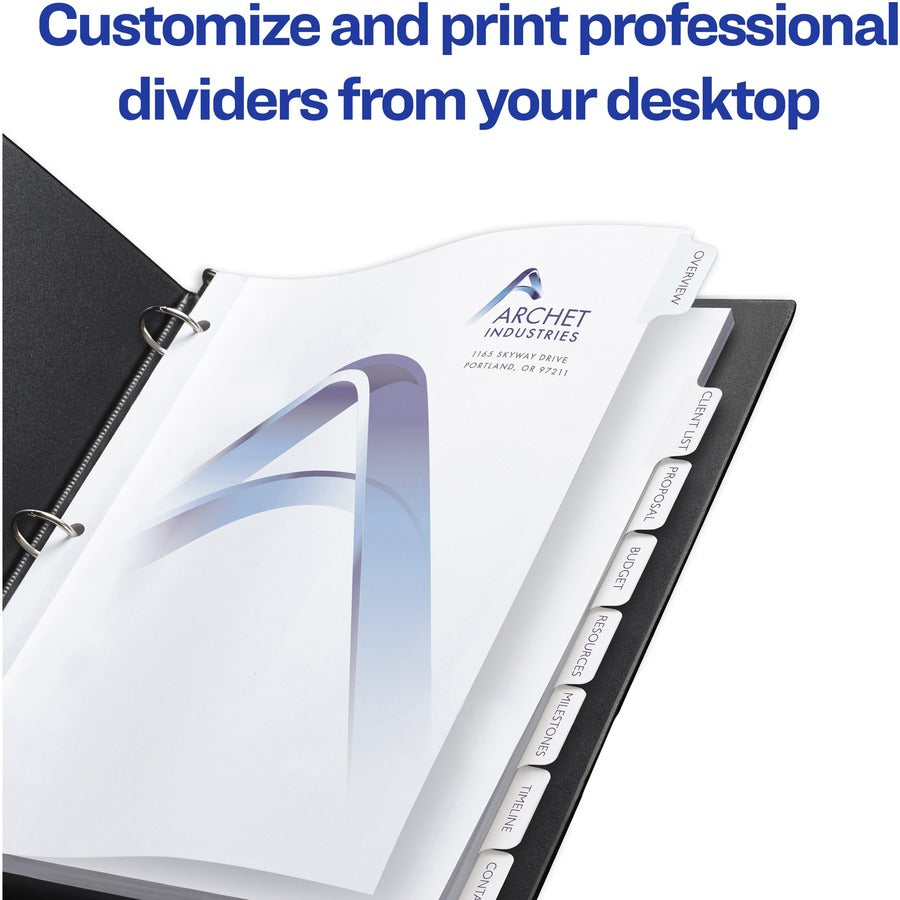 Avery&reg; Customizable Print-On Dividers - 11554