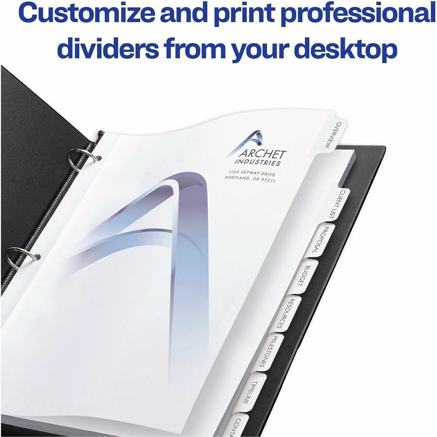 Avery&reg; Customizable Print-On Dividers - 11554