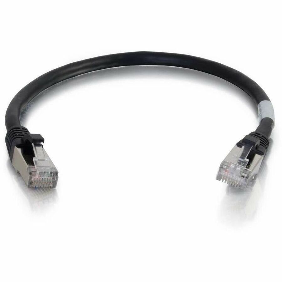 Alternate-Image2 Image for C2G-1ft Cat6 Snagless Shielded (STP) Network Patch Cable - Black