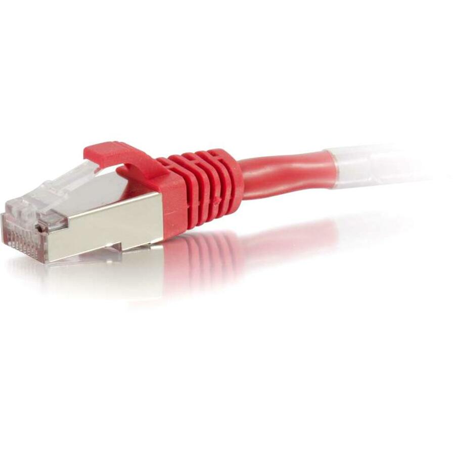 Left Image for C2G-15ft Cat6 Snagless Shielded (STP) Network Patch Cable - Red