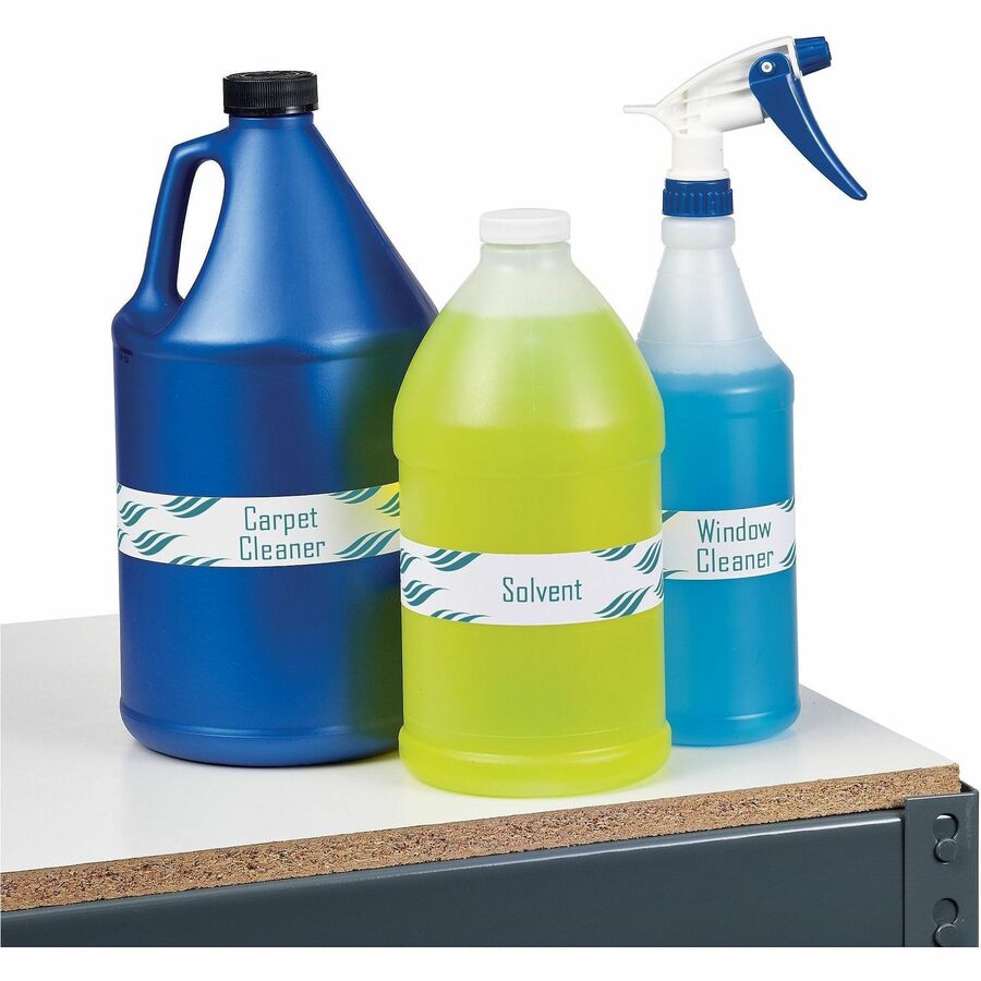 Durable White Wraparound Labels 9-3/4" x 1-1/4" , Permanent Adhesive, for Laser and Inkjet Printers - 22845