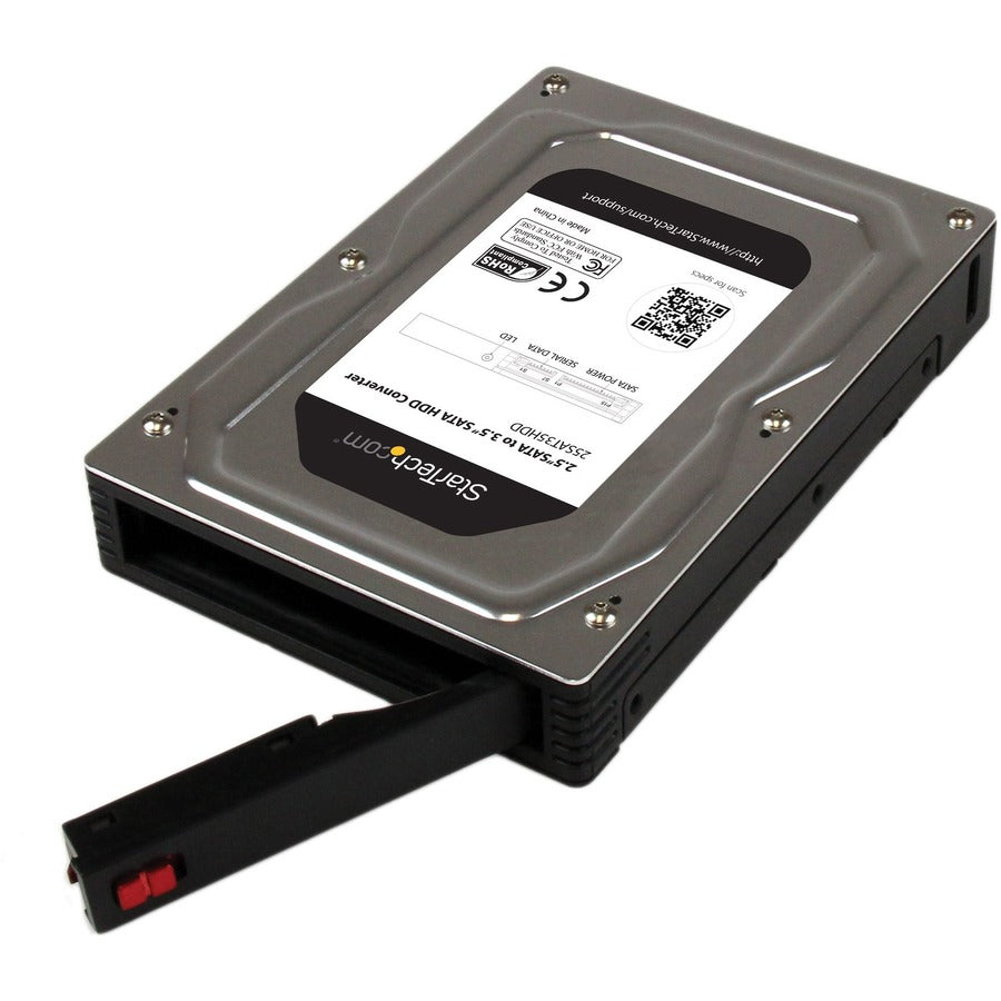 Alternate-Image1 Image for StarTech.com 2.5" to 3.5" SATA Aluminum Hard Drive Adapter Enclosure with SSD / HDD Height up to 12.5mm