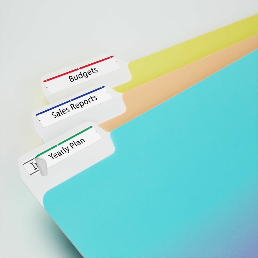Avery Assorted Filing Labels with TrueBlock™ Technology for Laser and Inkjet Printers, 3-7/16" x 2/3" - 15266
