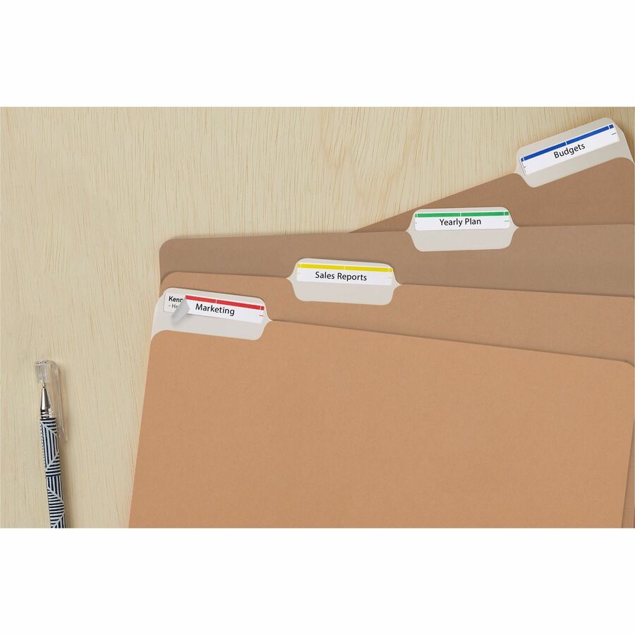 Avery Assorted Filing Labels with TrueBlock™ Technology for Laser and Inkjet Printers, 3-7/16" x 2/3" - 15266