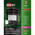 UltraDuty™ GHS Chemical Labels 4-3/4" x 7 3/4" , Permanent Adhesive, for Laser Printers
