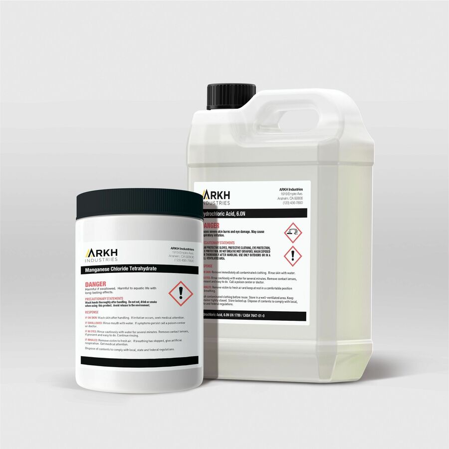 UltraDuty™ GHS Chemical Labels 4" x 4" , Permanent Adhesive, for Laser Printers - 60504