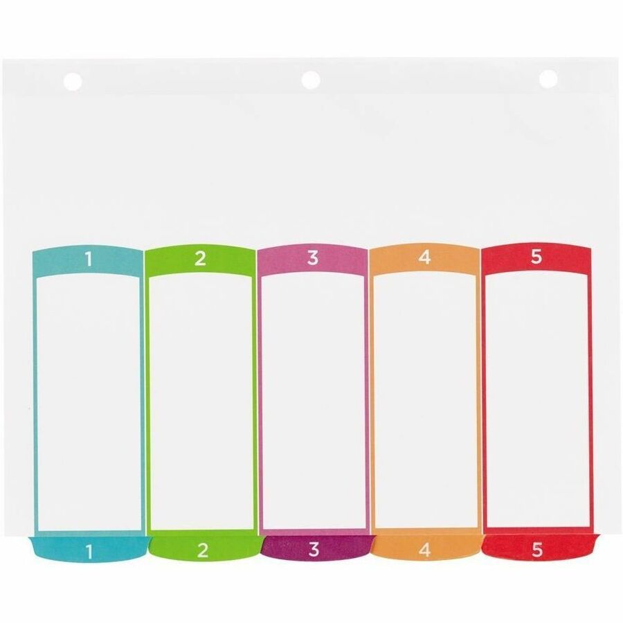 Avery Ready Index&reg; Customizable Table of Contents Dividers 5 Tabs, for Laser and Inkjet Printers - 11840