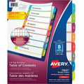 Avery Ready Index&reg; Customizable Table of Contents Dividers 8 Tabs, for Laser and Inkjet Printers