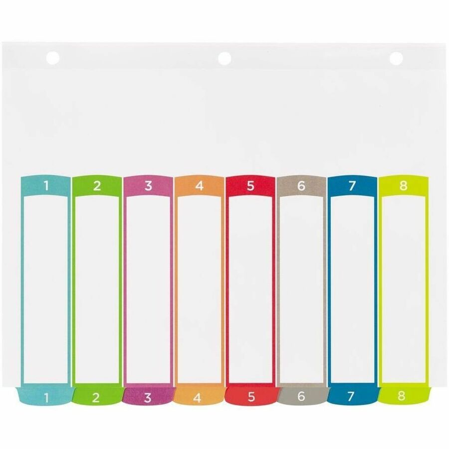 Avery Ready Index&reg; Customizable Table of Contents Dividers 8 Tabs, for Laser and Inkjet Printers - 11841