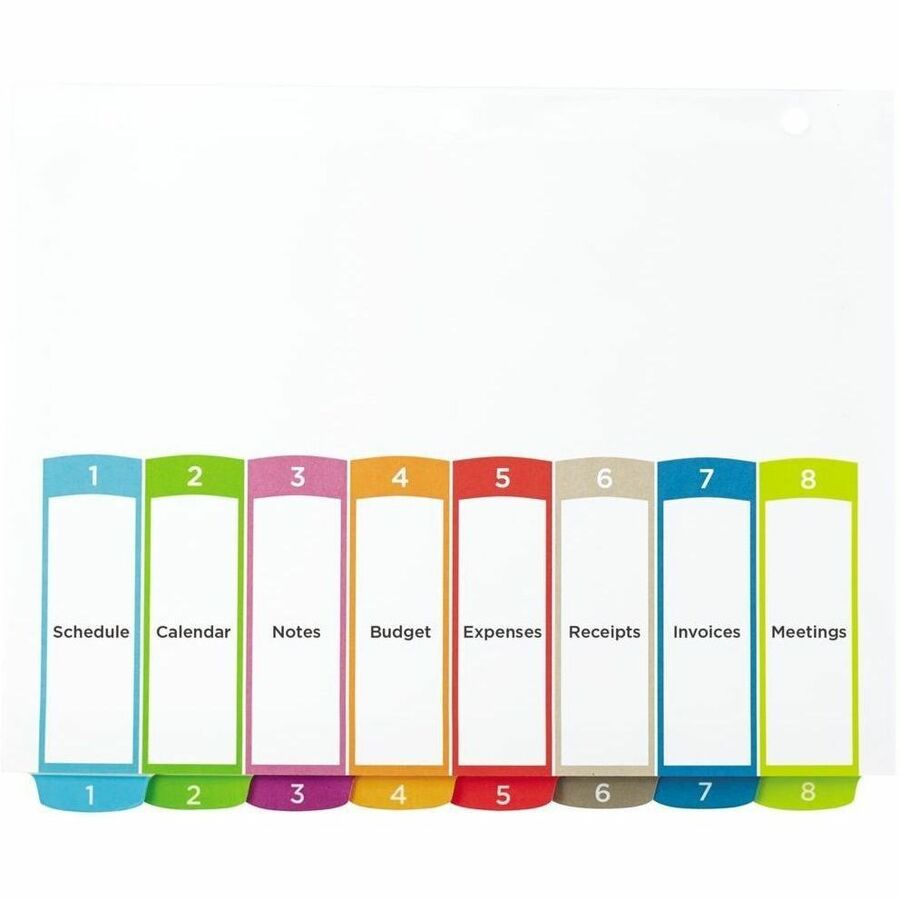 Avery Ready Index&reg; Customizable Table of Contents Dividers 8 Tabs, for Laser and Inkjet Printers - 11841