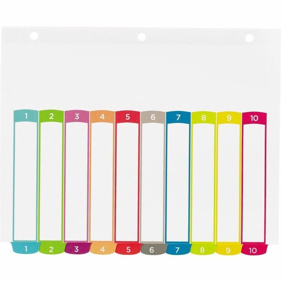 Avery Ready Index&reg; Customizable Table of Contents Dividers 10 Tabs, for Laser and Inkjet Printers - 11842